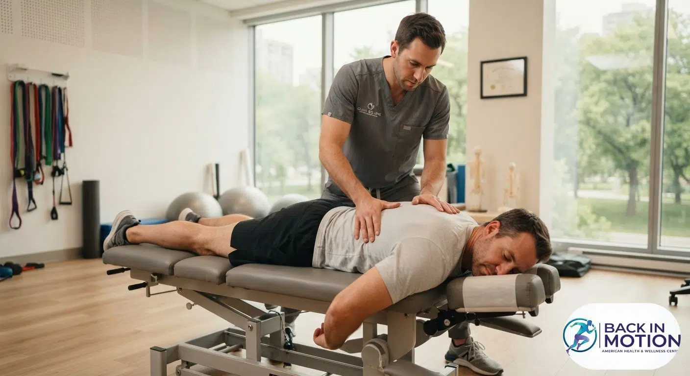 xpert hands-on manual therapy and Osteopathic Manipulative Treatment (OMT) session at Back in Motion.