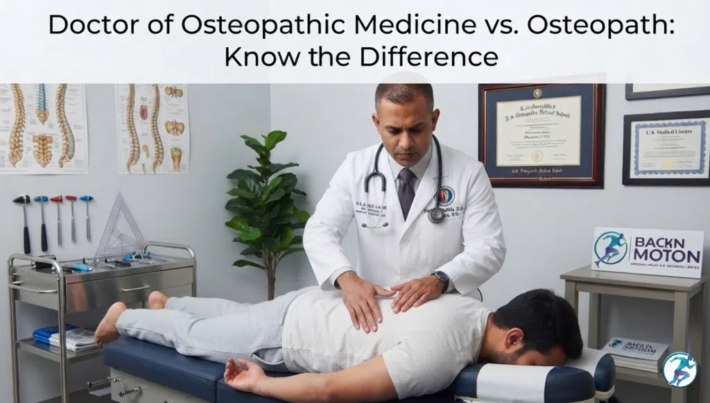 Dr. Md Abdullah Yousuf, Doctor of Osteopathic Medicine, performing professional osteopathic manipulative treatment at Back in Motion in Dhaka.